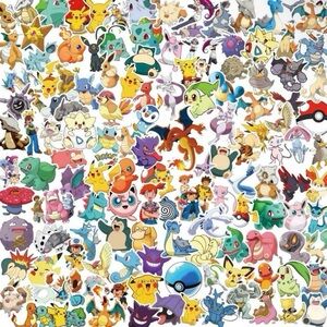 200 Pokemon Stickers Premium Set Includes Mega Charizard